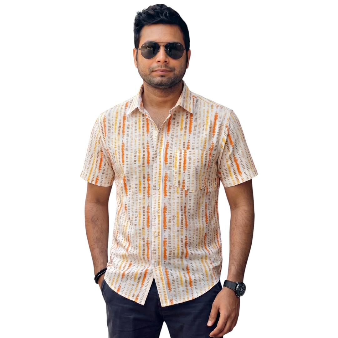 Floral Skin Printed Half Shirt